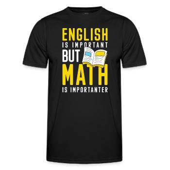 University Uni School Learning - Men's Functional T-Shirt - black - Front - AI Model Male 178 dark (178cm)