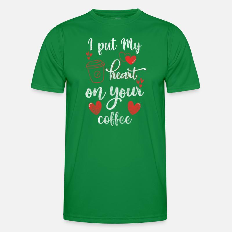 Bartender Connoisseur Latte Macchiato Coffee Bean Men's Functional T-Shirt