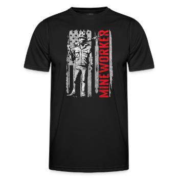 Miner Shaft Mineral Resources - Men's Functional T-Shirt - black - Front - AI Model Male 178 dark (178cm)