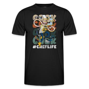 Koch Chef Kochkunst Geschmack - Männer Funktions-T-Shirt - Schwarz - Vorne - AI Model Male 178 dark (178cm)