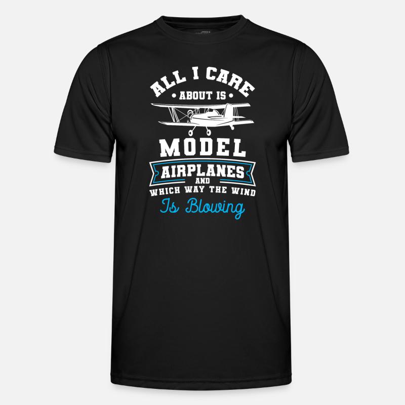 Modellflugzeug Flugzeug Pilot Modell - Männer Funktions-T-Shirt - Schwarz