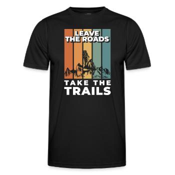 Escalade, Rochers, Nature, Sport - T-shirt sport Homme - noir - Devant - AI Model Male 178 dark (178cm)