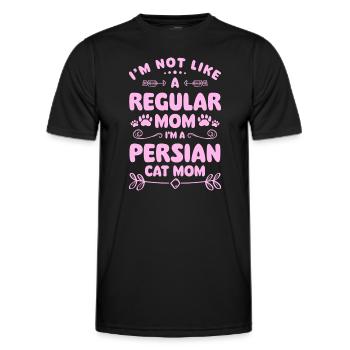 Perser Katze Katzenfreund - Männer Funktions-T-Shirt - Schwarz - Vorne - AI Model Male 178 dark (178cm)