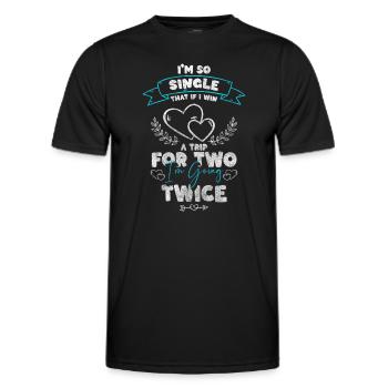 Relation Speed Dating Date Flirt - T-shirt sport Homme - noir - Devant - AI Model Male 178 dark (178cm)