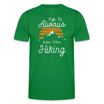 Mountaineering Summit View - Men's Functional T-Shirt - kelly green - Front - AI Model Male 178 dark (178cm)