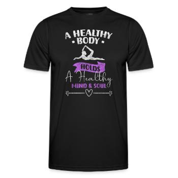 Spa Urlaub Gesundheit Abschalten - Männer Funktions-T-Shirt - Schwarz - Vorne - AI Model Male 178 dark (178cm)
