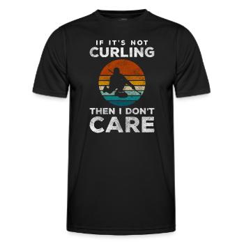 Patinoire des joueurs de curling - T-shirt sport Homme - noir - Devant - AI Model Male 178 dark (178cm)