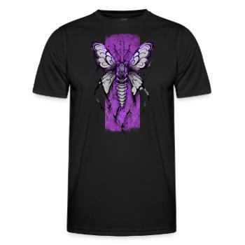 Enchanting Nocturne: Mystical Moth - Men's Functional T-Shirt - black - Front - AI Model Male 178 dark (178cm)