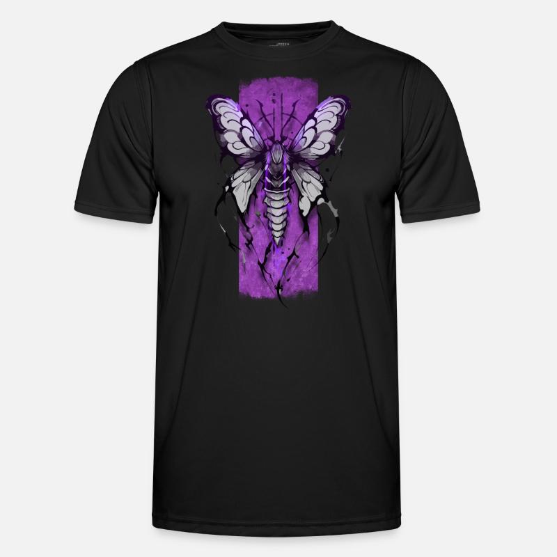 Enchanting Nocturne: Mystical Moth Men's Functional T-Shirt