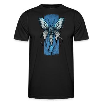 Enchanting Nocturne: Mystical Moth - Men's Functional T-Shirt - black - Front - AI Model Male 178 dark (178cm)