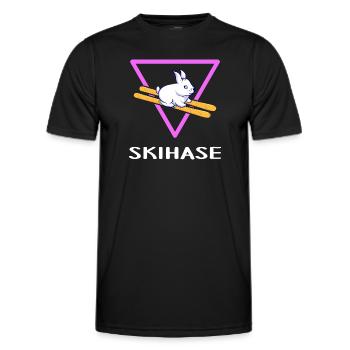 skifahrer alpin ski skihase hüttengaudi - Männer Funktions-T-Shirt - Schwarz - Vorne - AI Model Male 178 dark (178cm)