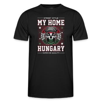 My Home Hungary - Männer Funktions-T-Shirt - Schwarz - Vorne - AI Model Male 178 dark (178cm)