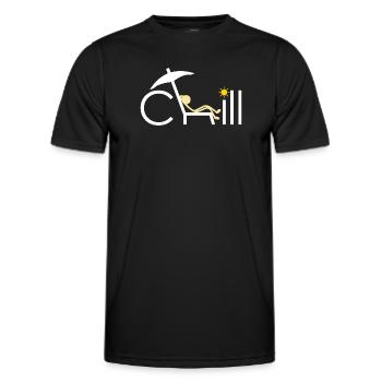 Chill - Männer Funktions-T-Shirt - Schwarz - Vorne - AI Model Male 178 dark (178cm)