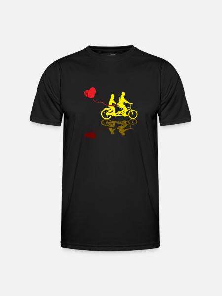 Wedding Gift Bicycle Tandem Gift - Men's Functional T-Shirt - black