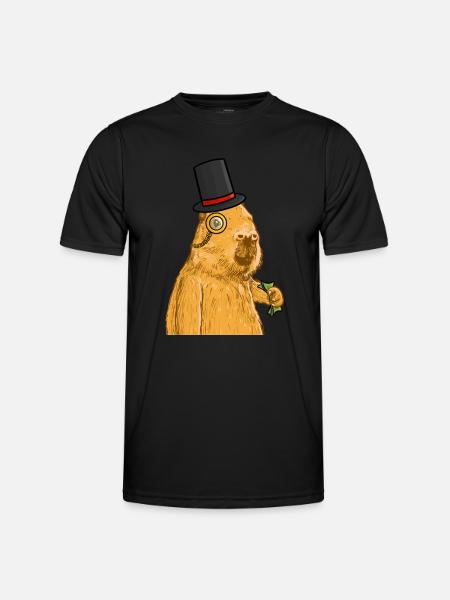Rich Capybara - Men's Functional T-Shirt - black