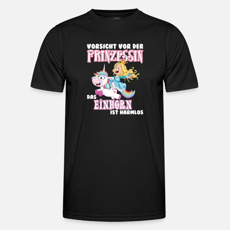 Einhorn - Männer Funktions-T-Shirt - Schwarz