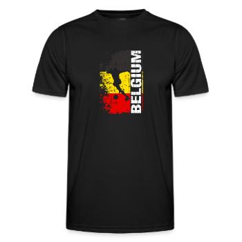 Belgium Soccer National Team - Gift - Men's Functional T-Shirt - black - Front - AI Model Male 178 dark (178cm)
