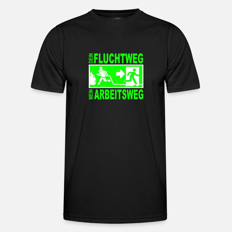 Escape Fire Department Fire Emergency Exit Fire Gift Men's Functional T-Shirt