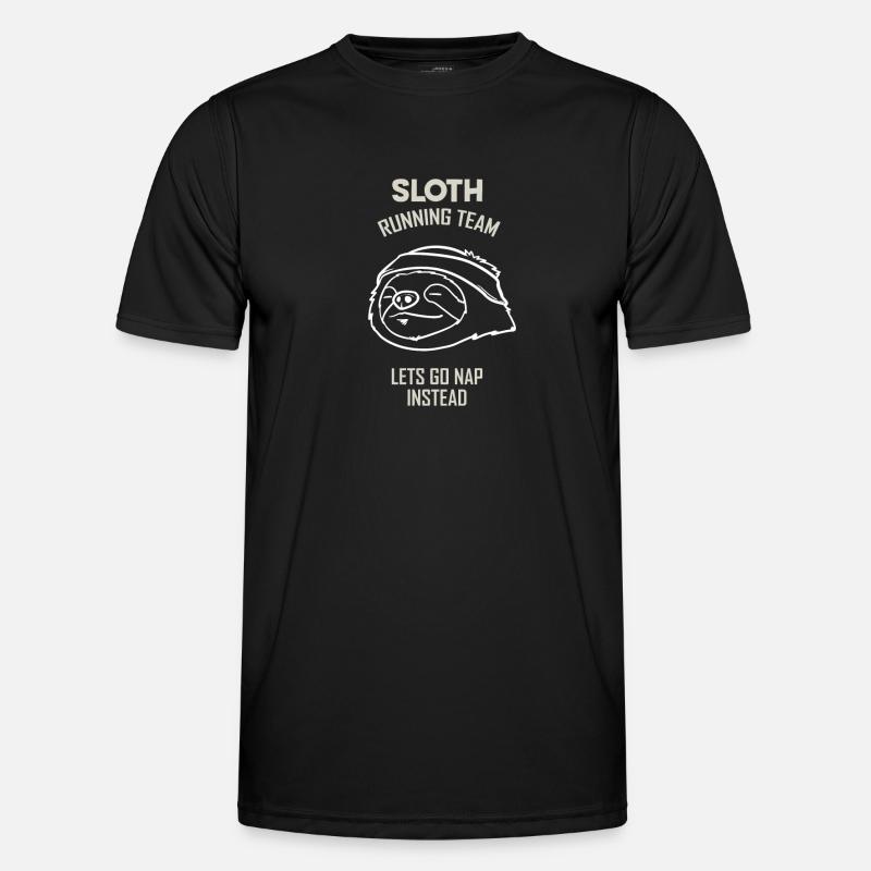 Sloth - Run - Team - Gift - Men's Functional T-Shirt - black