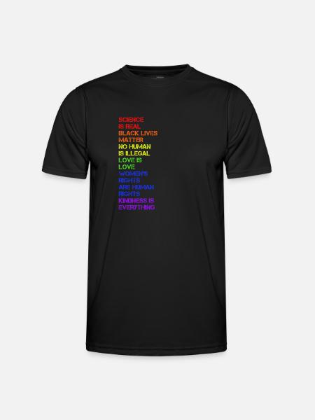 Science is Real - LGBT - Men's Functional T-Shirt - black