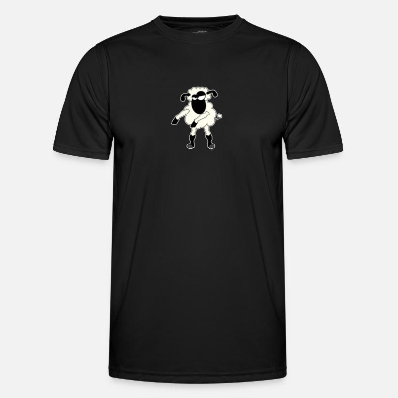 Floss Dance Move Sheep - Men's Functional T-Shirt - black