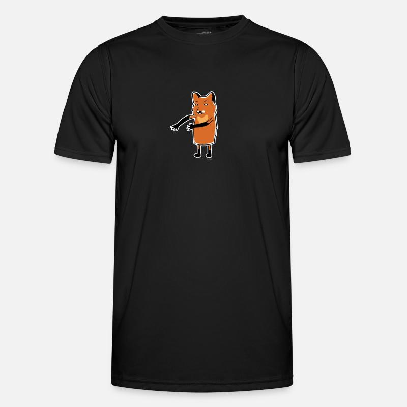 Floss Dance Bewegen Fox - Männer Funktions-T-Shirt - Schwarz