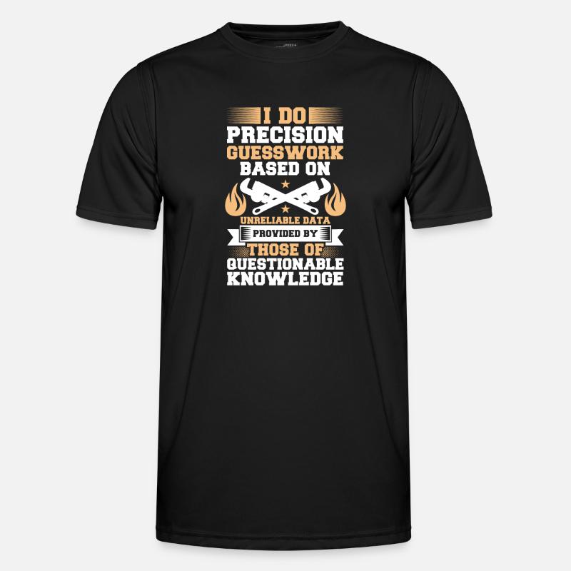 Pipefitters precision - Männer Funktions-T-Shirt - Schwarz