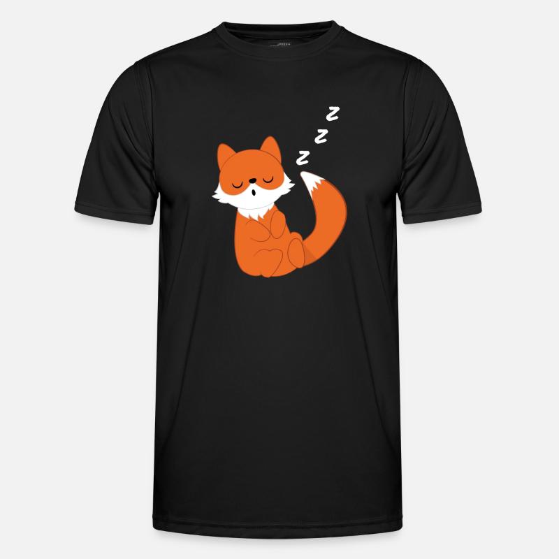 Fox - vixen - Fox lovers - sleeping - Men's Functional T-Shirt - black