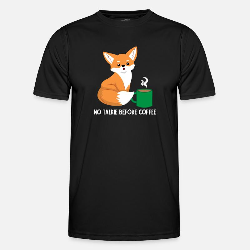 Fox - vixen - fox lovers - coffee - Men's Functional T-Shirt - black