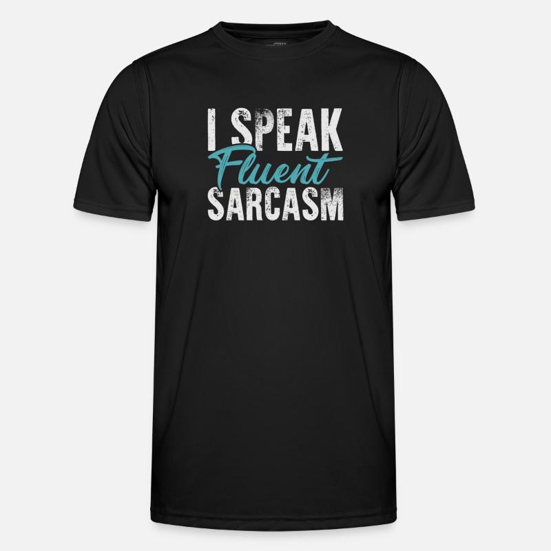 Sarkasmus - Männer Funktions-T-Shirt - Schwarz