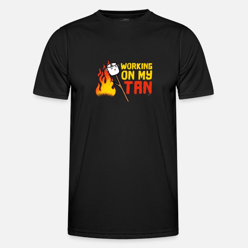 Camping Tentes Marshmallow Feu de Camp Cadeau T-shirt sport Homme