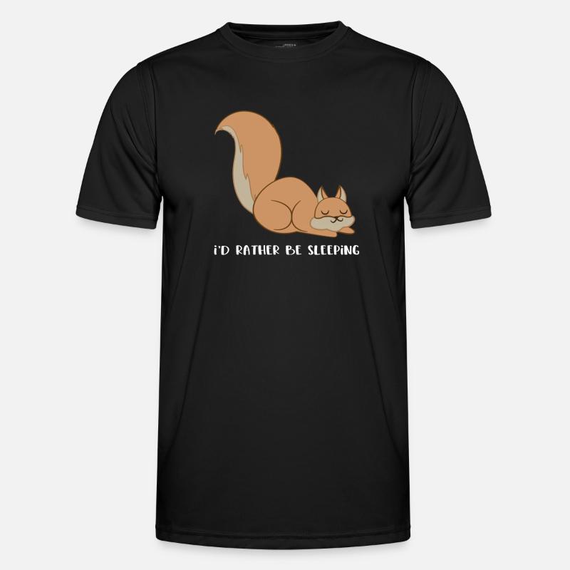 Eichhörnchen - Eichhörnchenfan - Schlafen - Männer Funktions-T-Shirt - Schwarz