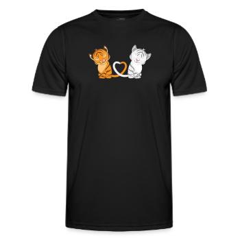 Tiger - Tiger fan - Tiger lover - Tiger love - Men's Functional T-Shirt - black - Front - AI Model Male 178 dark (178cm)