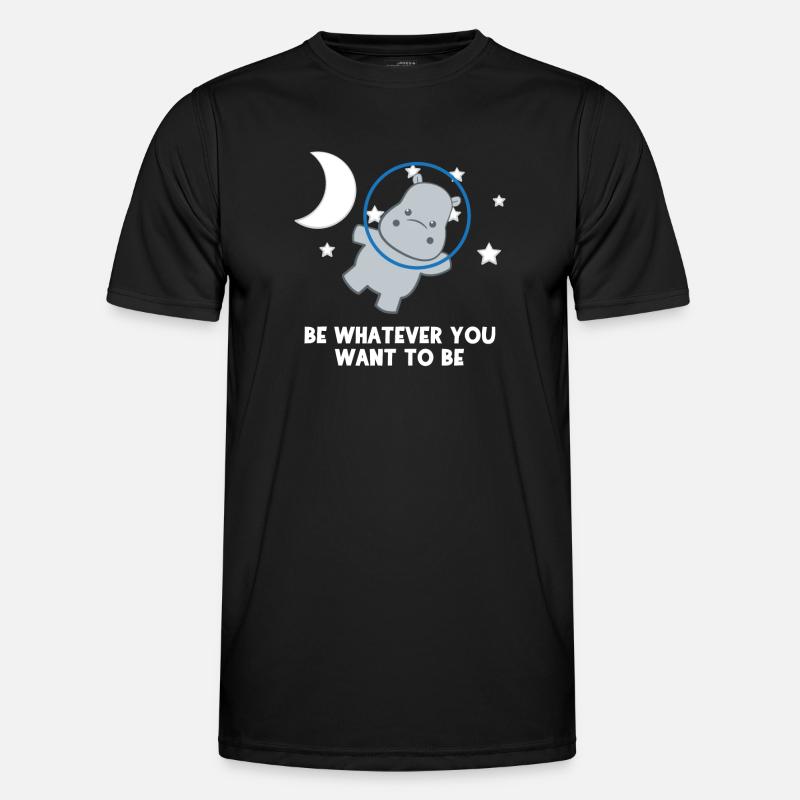 Hippo - Hippos - Hippofan - Be You - Men's Functional T-Shirt - black