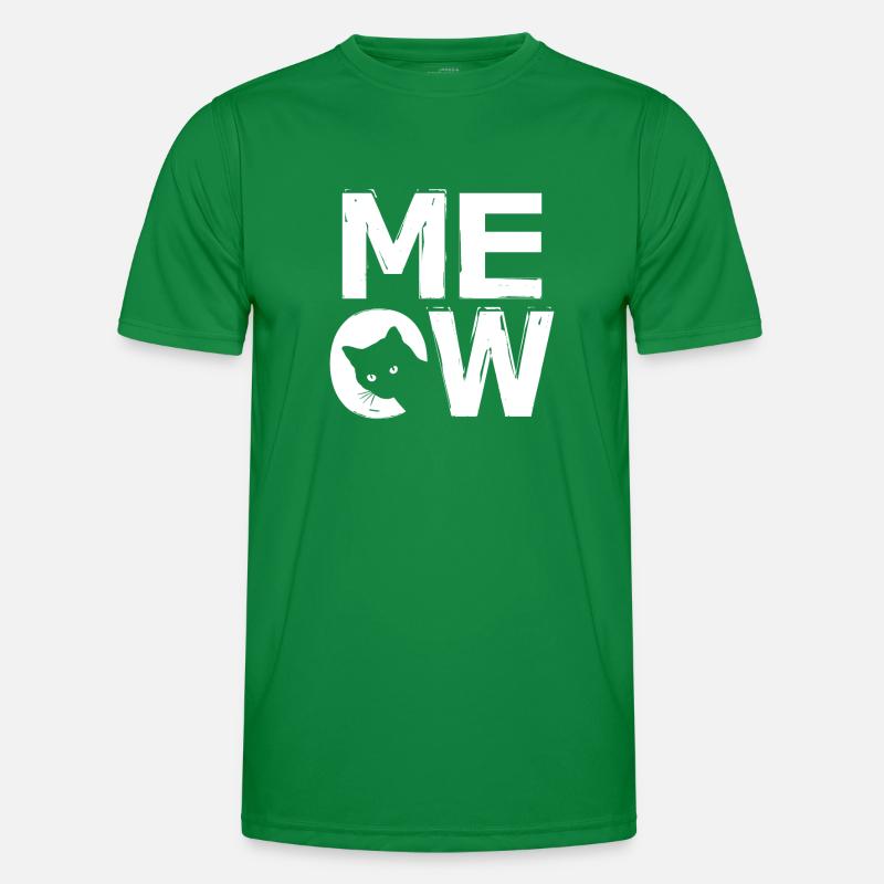 MEOW - Katzendesign Männer Funktions-T-Shirt