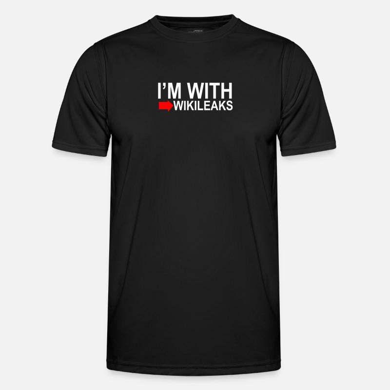 I'm using wikileaks - Men's Functional T-Shirt - black
