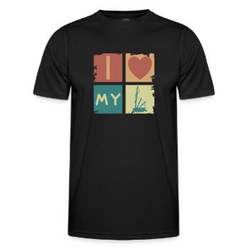 Cornemuse vintage pipe cadeau instrument - T-shirt sport Homme - noir - Devant - AI Model Male 178 dark (178cm)