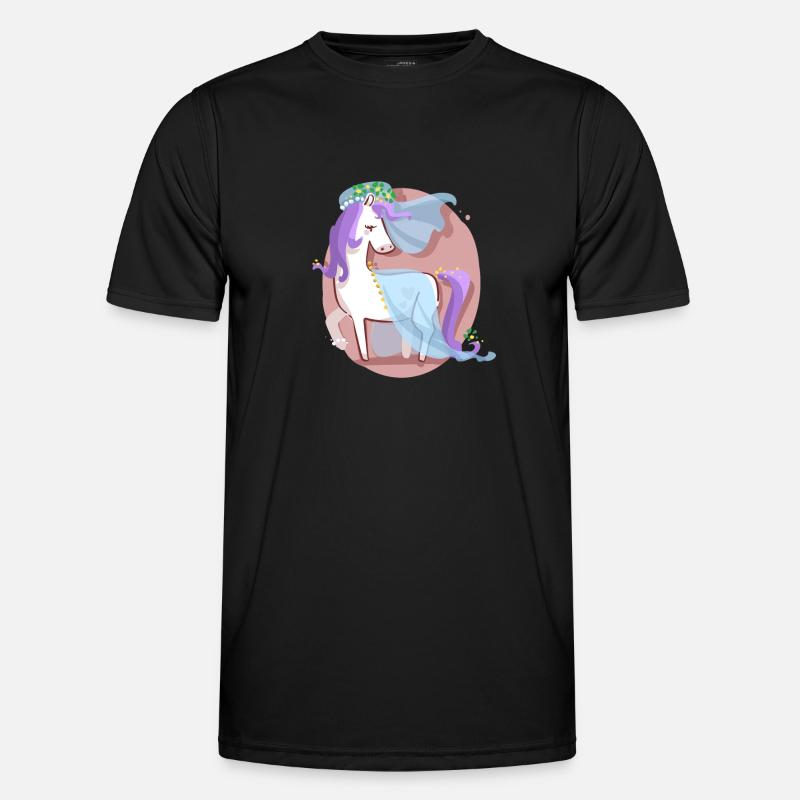 Unicorn bride - Men's Functional T-Shirt - black