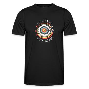Bogenschießen Schießsport Zielscheibe Geschenk - Männer Funktions-T-Shirt - Schwarz - Vorne - AI Model Male 178 dark (178cm)