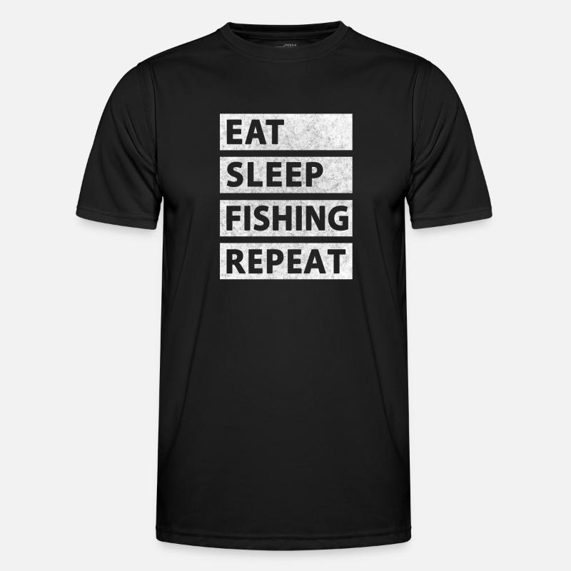 Eat Sleep Fish Repeat - Men's Functional T-Shirt - black