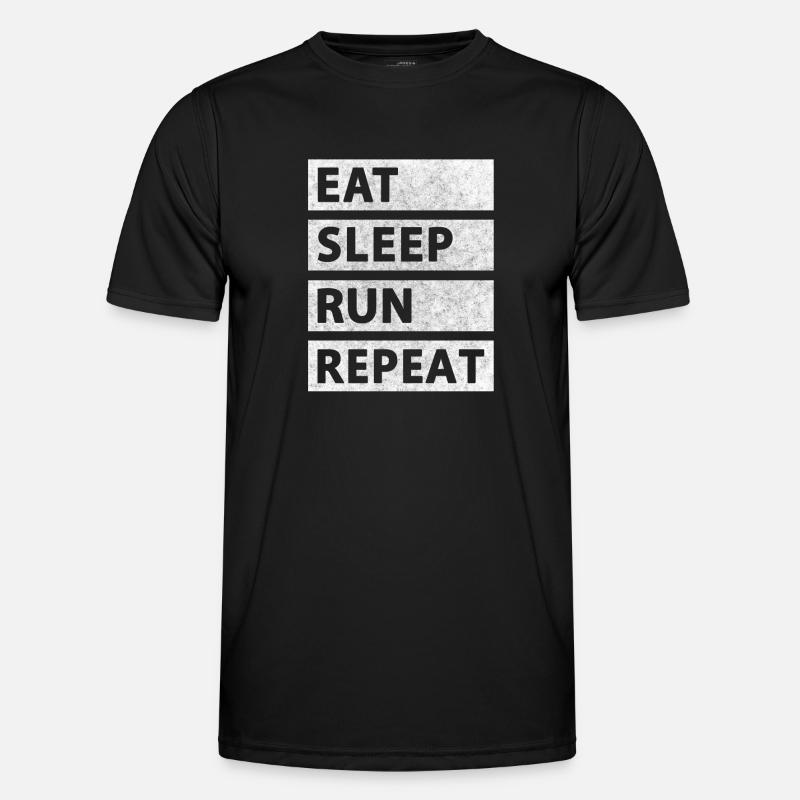 Eat Sleep Run Repeat - Men's Functional T-Shirt - black