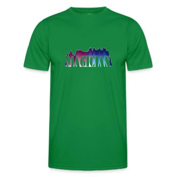 magicien sorcier - T-shirt sport Homme - vert - Devant - AI Model Male 178 dark (178cm)