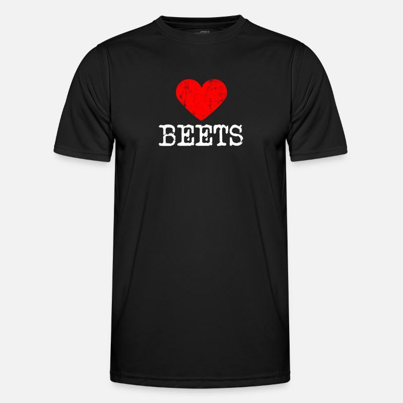Herz BEETS | Liebe BEETS - Männer Funktions-T-Shirt - Schwarz
