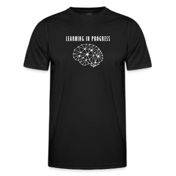Processus d’apprentissage du cerveau humain Processus d’apprentissage - T-shirt sport Homme - noir - Devant - AI Model Male 178 dark (178cm)