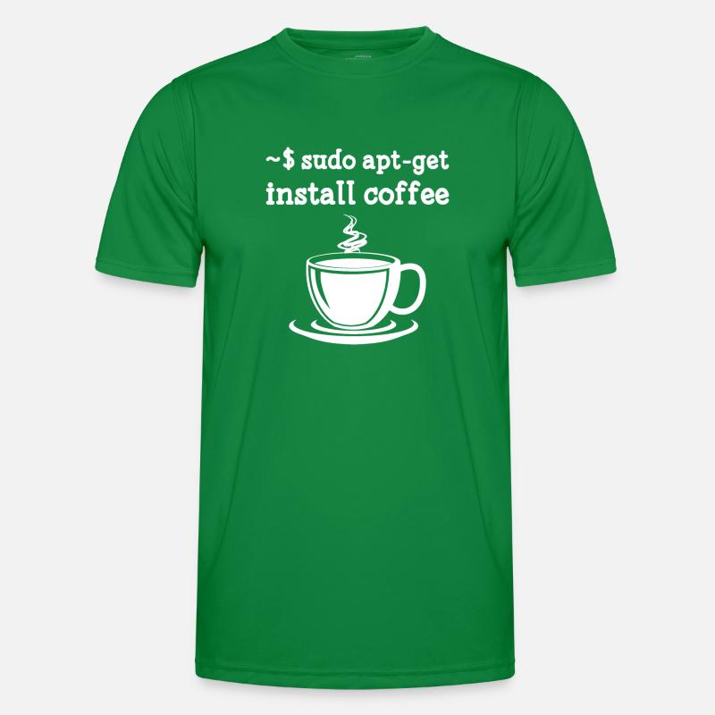 Sudo Apt-Get Install Coffee Linux Männer Funktions-T-Shirt
