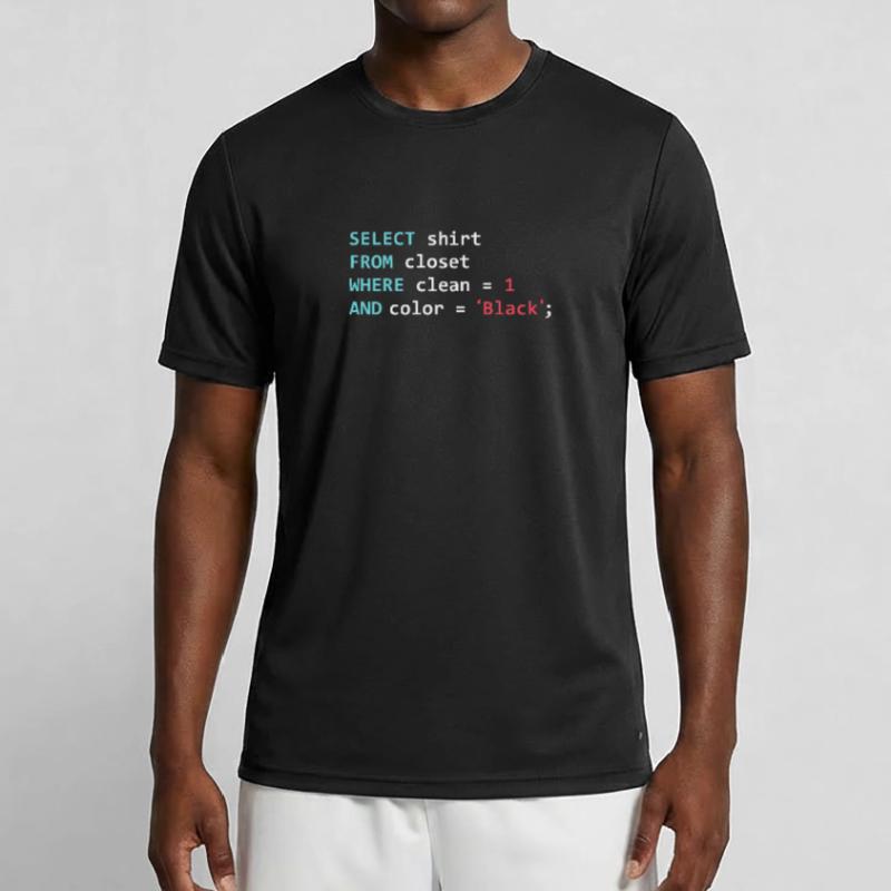 Programmer Database Funny SQL Query Men's Functional T-Shirt