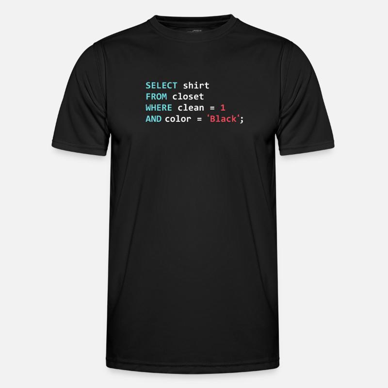 Programmeur Datanbank Funny SQL Query - T-shirt sport Homme - noir