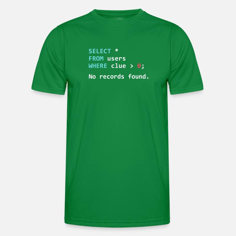 Funny Programmer Gift SQL Query Men's Functional T-Shirt