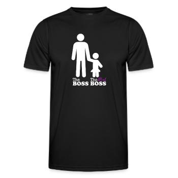 Vater Tochter Partnerlook Kleidung Beziehung Papa - Männer Funktions-T-Shirt - Schwarz - Vorne - AI Model Male 178 dark (178cm)