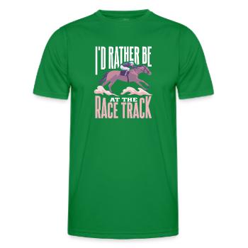 Course de chevaux cheval cheval Jockey Hippodrome - T-shirt sport Homme - vert - Devant - AI Model Male 178 dark (178cm)